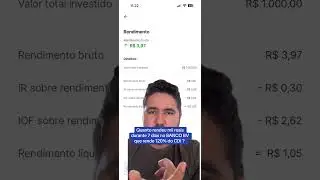 Quanto rendeu mil reais no CDB do banco BV que rende 120% do CDI ? #cdb #cdi #bancobv