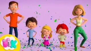 Aqui vamos nós rodando 🕺 Músicas infantil animada para dançar | HeyKids em Português
