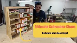 Schraubenregal aus Paletten bauen I Werkstatt organisieren & Schrauben sortieren