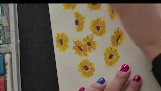 Como Desenhar Fácil !  Lindas Flores - mini Girassol.