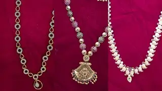 Gold plated necklace jewellery collection contact number ✨️ 8072382120