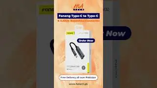 Foneng Type C to Type C & 3 5mm Handsfree Connector | 🚚 FREE Delivery All Over Pakistan! | Hatech.pk