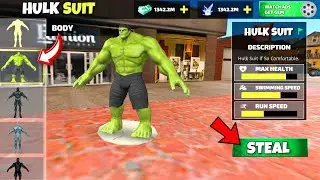 Rope Hero Steal Hulk Suit Marvel Heroes In Rope Hero Vice Town | Rope Hero Update | Hulk