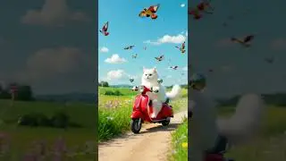 Fluffy Cat&rsquo;s Colorful Countryside Adventure #funny #viral #foryou #ytshorts