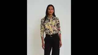 LAUREN Ralph Lauren Petite Floral Cotton Gauze Shirt SKU: 9806951