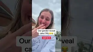 Our massive gender reveal cake FAIL