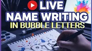 Comment Your Name & Get Bubble Letter Art LIVE 🔴 Darklightarts143#calligraphy #art #fonts #artlovers