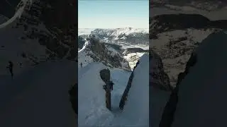 ski rock #ski #snow #montagne #drone #picture #landscape