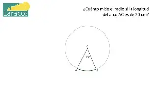 Calcular el radio de un círculo si conoces arco y el ángulo central