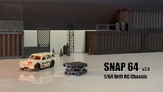 SNAP64 V3.0 - 1/64 RC Drift & Grip 3D Printed Chassis (works w/ Hot Wheels)