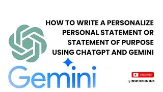 How To Write Personalize Personal Statement or Statement of Purpose using ChatGPT & Gemini