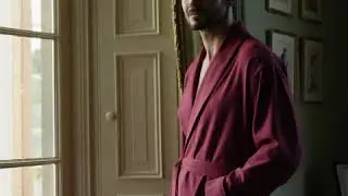 Men's Dressing Gown &ndash; Rioja Herringbone