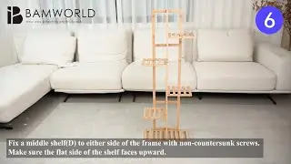 Bamworld 5 Tier Tall Corner Tiered Bamboo Plant Stand Indoor Installation Video