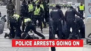 More Arrests At Windsor Protest | Freedom Convoy 2022 | Ambassador Bridge live | Windsor Police