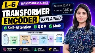 L-6 Transformer Encoder Explained | Q, K, V Intuition + Math