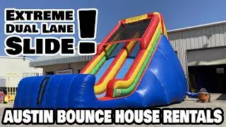 Austin Bounce House Rentals&trade; - Extreme Dual Lane Slide - Tallest Dry Slide in Central Texas!