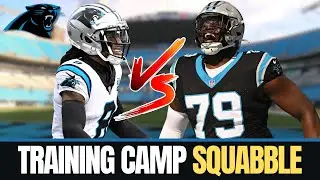 🔥 CAMP FIGHT Breaks Out! Jaycee Horn Swings, Moehrig FLIES, & Coker Steps Up