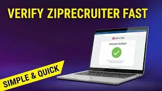 How to verify your ZipRecruiter job seeker account - simple way