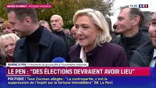 Marine Le Pen &agrave; Poussay : &laquo;&nbsp;Des &eacute;lections doivent avoir lieu !&nbsp;&raquo;.
