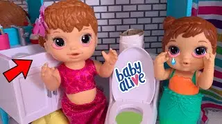 Baby Alive Mermaids are Sick and have pink eye! 😰