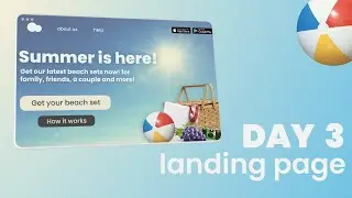 UI design challenge | Day 3 - landing page ☀