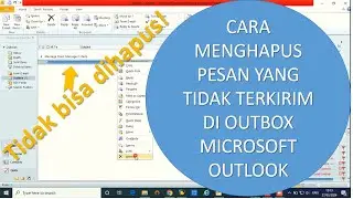 cara menghapus pesan di outbox outlook yang tidak bisa dihapus