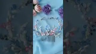 Bridal hair accessories. Crystal Wedding Comb. Crystal Wedding headcomb. Wedding comb. Joe Biden