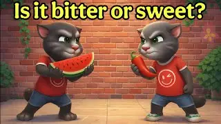 &ldquo;Spicy or Sweet? 🍉🌶️ Cat Challenge! 🐱&rdquo;MY Talking Tom 2 🆚️TALKING TOM CAT