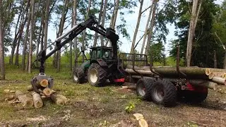 Valtra T151 |  Kronos 6020 | Farmi Forest 121 Vario Trailer