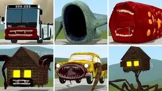 OLD AND NEW UPDATE: THE BLOOP, SEA EATER, TRAIN EATER VS ALL TREVOR HENDERSON BATTLE In GMOD!