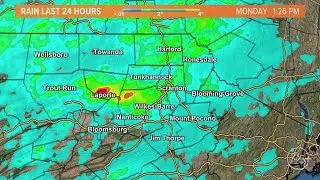 A closer look at storms expected to move through northeastern and central PA Monday evening
