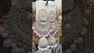 sadar Bazaar wholesale market beautiful white colour 😍 earrings @delhi #