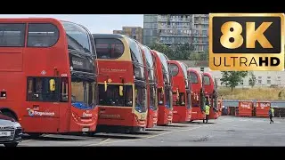 London Buses at Plumstead Bus Garage (8K resolution test)