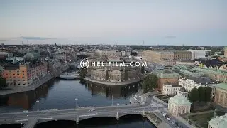 8398. Riksdagshuset (Parliament) Drone Stock Footage Video