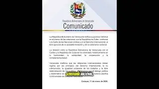 Venezuela ratifica su postura hist&oacute;rica en el marco de las relaciones con Cuba #Venezuela #viral