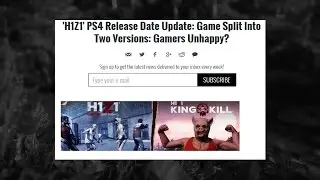 H1Z1 PS4 NEWS! - Release Date IS 2017!