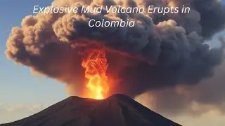 Explosive Mud Volcano Erupts in Colombia | 2,500+ Foot Fireball |  Road Covered