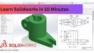 Solidworks CAD Tutorials under 10 minutes | Ex. No. 8.15 | Engineering Drawing by N D Bhatt