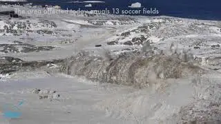 50 tonnes of explosives blast way for Airport construction in Nuuk, Greenland. February 2021.