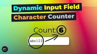 Let's Code A Simple Dynamic Character Counter For An HTML Text Field - JavaScript Mini Project