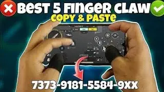 Bgmi best 5 finger claw control code copy paste | 5 finger claw code