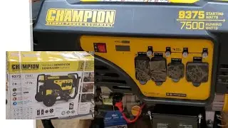 CHAMPION PORTABLE GENERATOR  7500 RUNNING WATTS 9375 STANDARD WATTS | UNBOXING