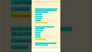 FLORIDA 2 15 INSURANCE LICENSE EXAM GOLD RATEDQUESTIONS & ANSWERS100% VERIFIED ANSWERS 1