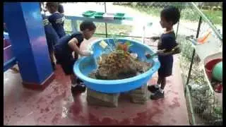 Sand play in preschool
