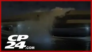 Snow plow blasts Toronto driver with snow from Hwy. 427 overpass