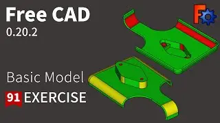 FreeCAD Tutorial for beginners,basic model exercise-91