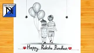 How to draw Brother and Sister Together || Pencil sketch tutorial || special raksha bandhan drawing