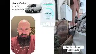 Test bidirectioneel laden Maxus eDeliver 3, V2H DC 19012026