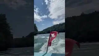 Boat ride in Rhien Falls #rheinfall #nature #waterfall #swiss