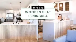 DIY Wooden Slat Peninsula/ Island | Cost $100 | STEP BY STEP | Build from Scratch